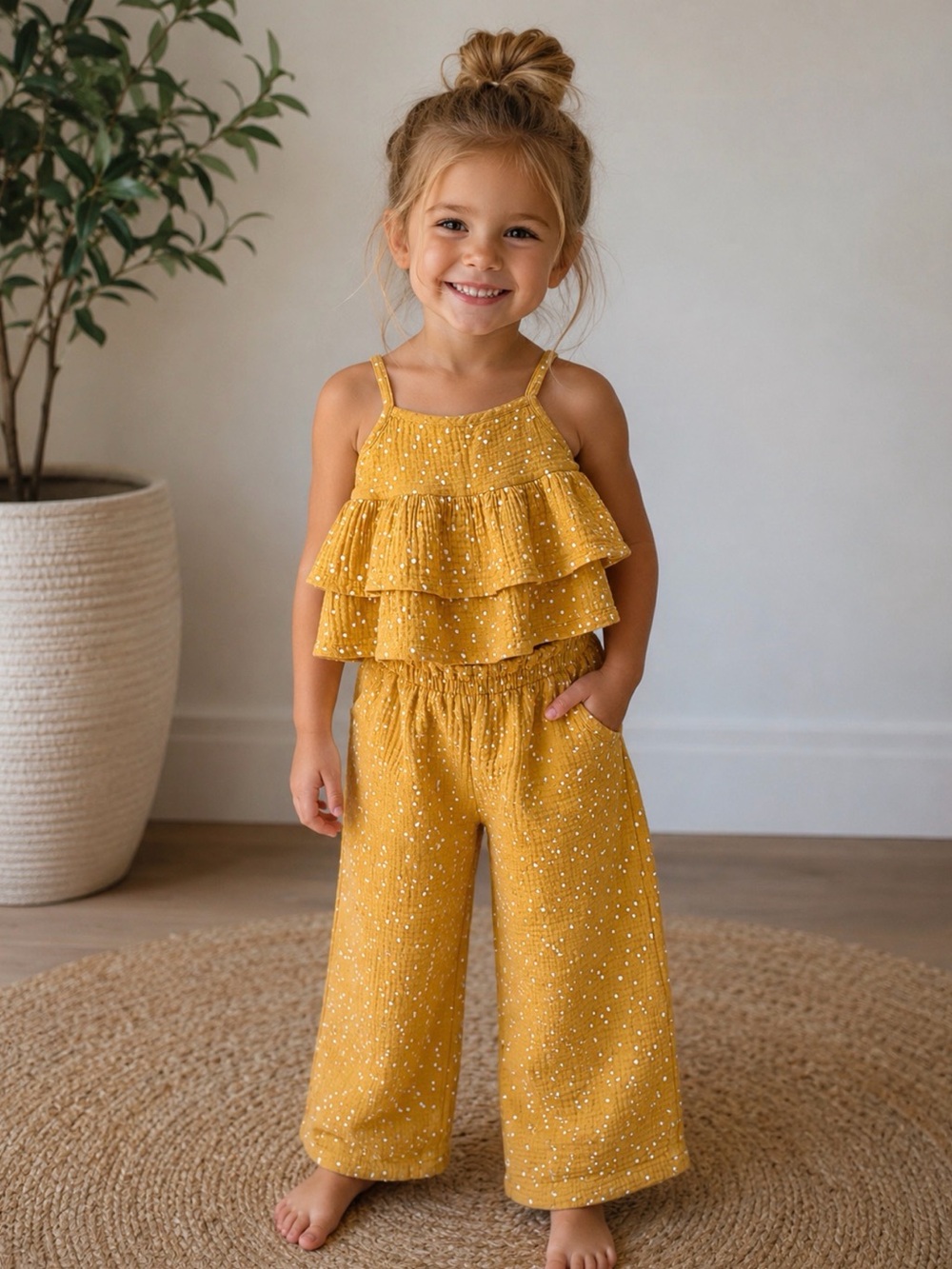 Girls muslin two- piece set